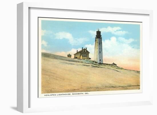 Henlopen Lighthouse, Rehoboth, Delaware-null-Framed Art Print