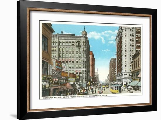 Hennepin Avenue, Minneapolis, Minnesota-null-Framed Art Print