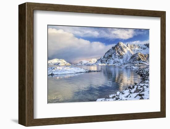 Henningsvaer Fjord. Lofoten Islands. Norway. Europe-ClickAlps-Framed Photographic Print