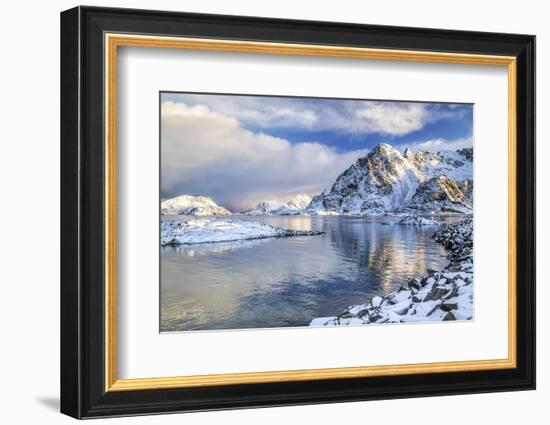 Henningsvaer Fjord. Lofoten Islands. Norway. Europe-ClickAlps-Framed Photographic Print