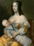 Louis XIV as an Infant with His Nurse Longuet De La Giraudière-Henri Beaubrun-Framed Premier Image Canvas