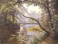 The Milieu Bridge in the Forest-Henri Biva-Giclee Print