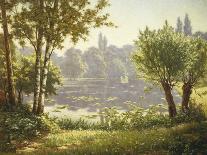 The Milieu Bridge in the Forest-Henri Biva-Giclee Print