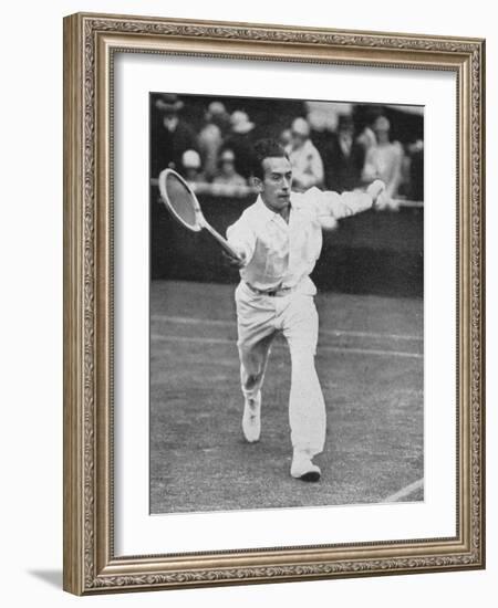 Henri Cochet, the Fastest Player of His Time, Wimbledon, 1927-null-Framed Giclee Print