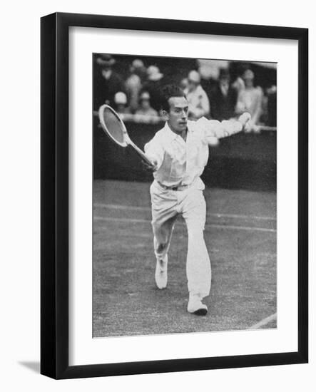 Henri Cochet, the Fastest Player of His Time, Wimbledon, 1927-null-Framed Giclee Print