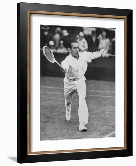 Henri Cochet, the Fastest Player of His Time, Wimbledon, 1927-null-Framed Giclee Print