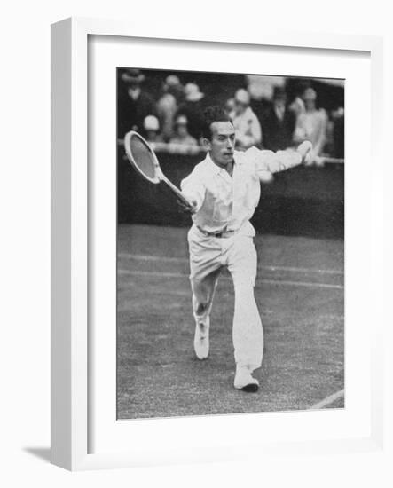 Henri Cochet, the Fastest Player of His Time, Wimbledon, 1927-null-Framed Giclee Print