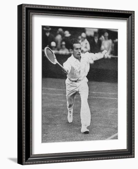 Henri Cochet, the Fastest Player of His Time, Wimbledon, 1927-null-Framed Giclee Print