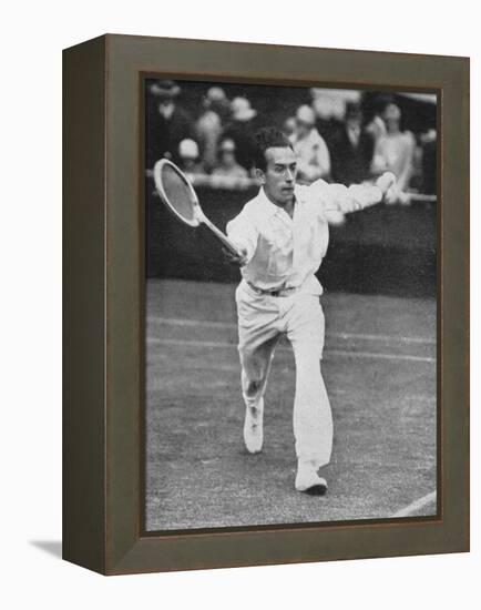 Henri Cochet, the Fastest Player of His Time, Wimbledon, 1927-null-Framed Premier Image Canvas