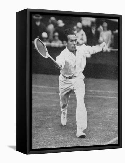 Henri Cochet, the Fastest Player of His Time, Wimbledon, 1927-null-Framed Premier Image Canvas