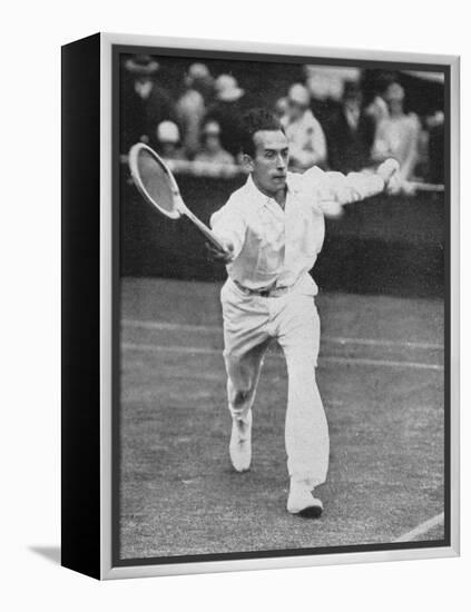 Henri Cochet, the Fastest Player of His Time, Wimbledon, 1927-null-Framed Premier Image Canvas