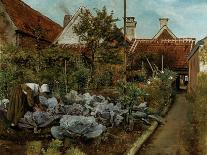Flemish Garden, La Coupeuse de Choux, c.1864-Henri De Braekeleer-Giclee Print