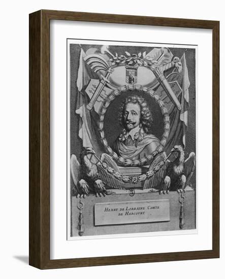 Henri De Lorraine, Comte D'Harcourt-Gerard Edelinck-Framed Giclee Print