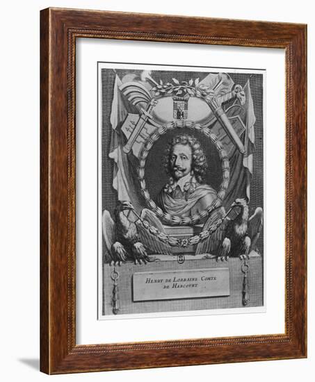 Henri De Lorraine, Comte D'Harcourt-Gerard Edelinck-Framed Giclee Print