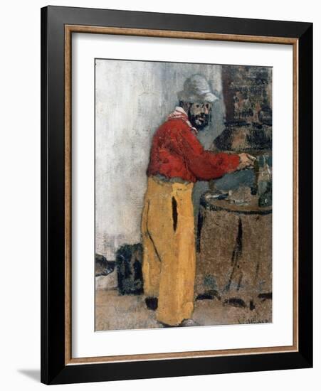 Henri de Toulouse-Lautrec à Villeneuve-sur-Yonne (1898)-Edouard Vuillard-Framed Giclee Print