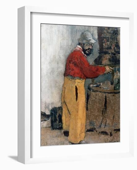 Henri de Toulouse-Lautrec à Villeneuve-sur-Yonne (1898)-Edouard Vuillard-Framed Giclee Print