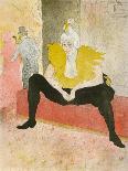 The Dance of the Moulin Rouge: Detail of an Elegant Woman Dressed in Pink, 1889-90-Henri de Toulouse-Lautrec-Giclee Print