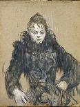 La femme au boa noir-Henri de Toulouse-Lautrec-Giclee Print