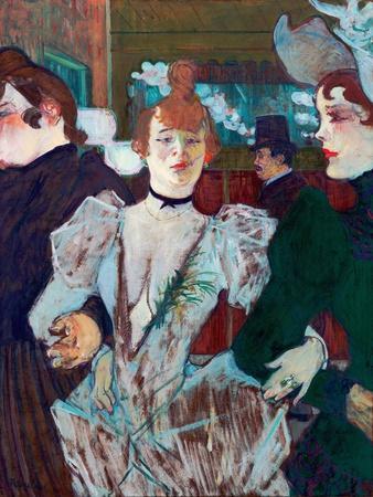 La Goulue at the Moulin Rouge, 1891-92 (Oil on Canrdboard)' Giclee
