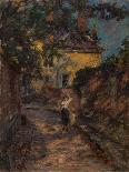 Young Woman and Child in an Alley-Henri Duhem-Giclee Print