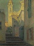 The Street to the Church, Villefranche-Sur-Mer, 1928 (Oil on Canvas)-Henri Eugene Augustin Le Sidaner-Giclee Print