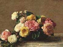 Roses in a Bowl-Henri Fantin-Latour-Giclee Print