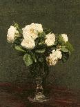 White Roses in a Glass Vase, 1875-Henri Fantin-Latour-Giclee Print