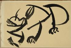 Cat Attacking Dog, 1913-Henri Gaudier-brzeska-Framed Giclee Print