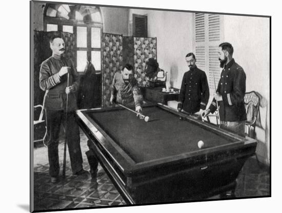 Henri Gouraud, French Soldier, Playing Billiards, 1895-null-Mounted Giclee Print