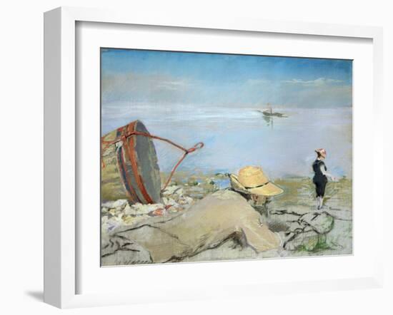 Henri Guerard Relaxing on the Beach-Eva Gonzales-Framed Giclee Print