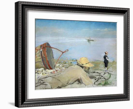 Henri Guerard Relaxing on the Beach-Eva Gonzales-Framed Giclee Print