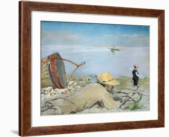 Henri Guerard Relaxing on the Beach-Eva Gonzales-Framed Giclee Print