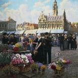 Flower Market in Middelburg, the Netherlands-Henri Houben-Giclee Print