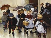 Une Sortie De Classe-Henri Jules Geoffroy-Framed Premier Image Canvas