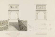 Projet d'un monument que l'on suppose placé aux frontières de la France et de l'Italie : vue de-Henri Labrouste-Framed Premier Image Canvas