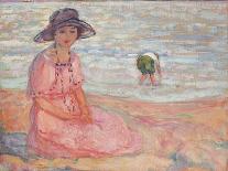 Woman in the Pink Dress by the Sea; Femme a La Robe Rose Au Bord De La Mer, C.1920-Henri Lebasque-Giclee Print