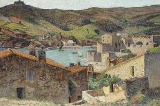 Red Roofs at Collioure-Henri Martin-Framed Giclee Print
