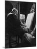 Henri Matisse at His Easel, Drawing from Live Model-Gjon Mili-Mounted Premium Photographic Print