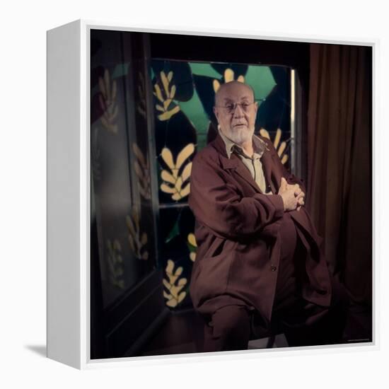 Henri Matisse at His Home in Nice-Gjon Mili-Framed Premier Image Canvas