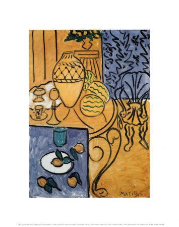 Interior in Yellow and Blue, 1946 Art Print - Henri Matisse | Art.com