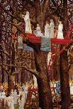 Druids Cutting the Mistletoe on the Sixth Day of the Moon-Henri-Paul Motte-Framed Giclee Print