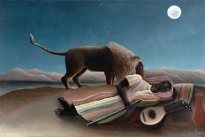 La Bohémienne Endormie(The Sleeping Gypsy) by Henri Rousseau-Henri Rousseau-Framed Giclee Print