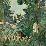Tiger in a Tropical Storm (Surprised!)-Henri Rousseau-Framed Stretched Canvas