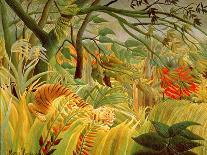 Urwald Mit Tiger Und Jaegern, um 1907-Henri Rousseau-Framed Giclee Print