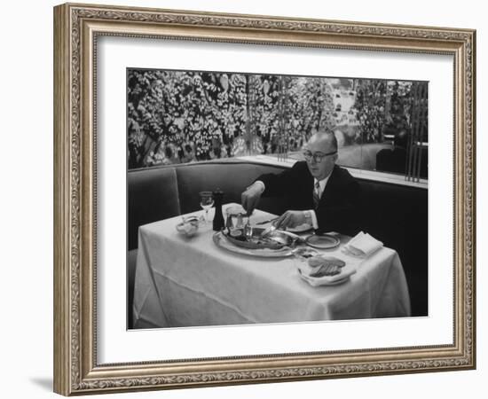 Henri Soule, Owner of the Pavillon Restaurant-Ralph Morse-Framed Photographic Print