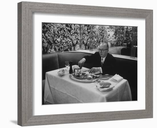 Henri Soule, Owner of the Pavillon Restaurant-Ralph Morse-Framed Photographic Print