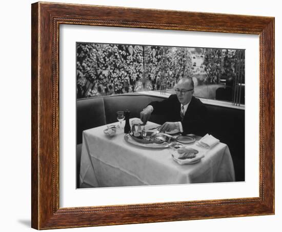 Henri Soule, Owner of the Pavillon Restaurant-Ralph Morse-Framed Photographic Print