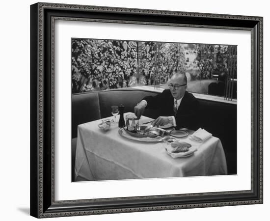 Henri Soule, Owner of the Pavillon Restaurant-Ralph Morse-Framed Photographic Print