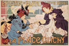 Exposition De Blanc a La Place Clichy Poster-Henri Thiriet-Mounted Giclee Print