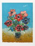 Blue and Red Flowers-Henri Westel-Framed Limited Edition